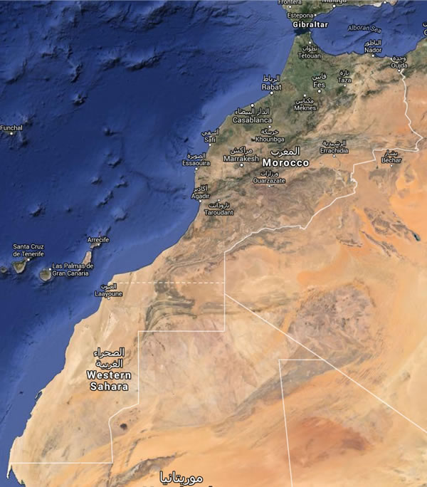 carte maroc map