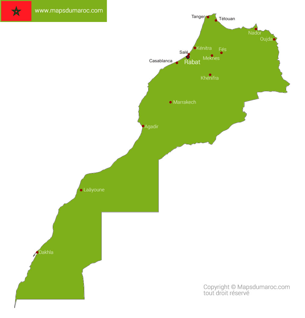 Carte ville Maroc
