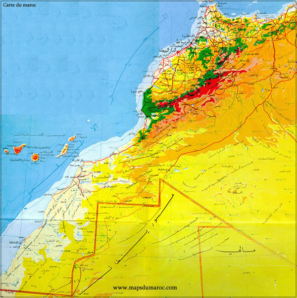 خريطة المغرب